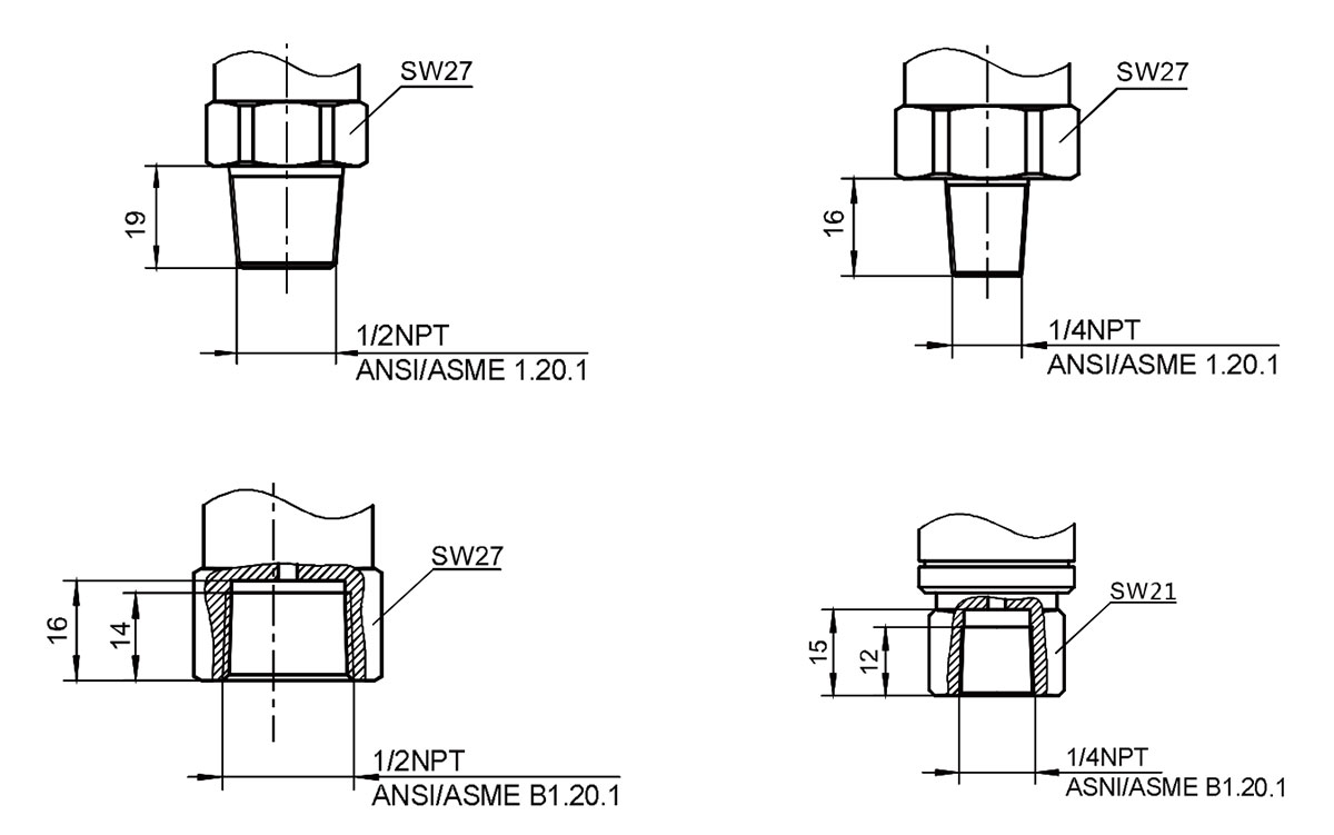 Thread-dimensions(mm)